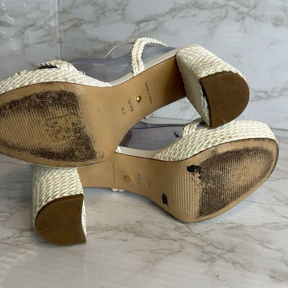 Raye ladies white rope platform heels with straps size 7.5 - Picture 8 of 12